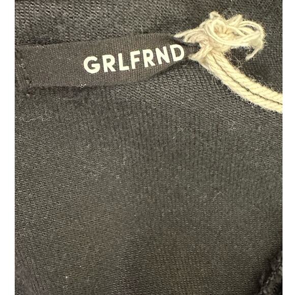 GRLFRND black denim one shoulder crop top size Small - Picture 3 of 11